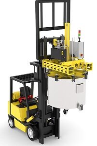 Presse vide-cuve mobile par chariot élévateur