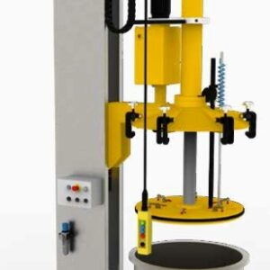 Presse vide-cuve à colonne fixe avec monte-cuve